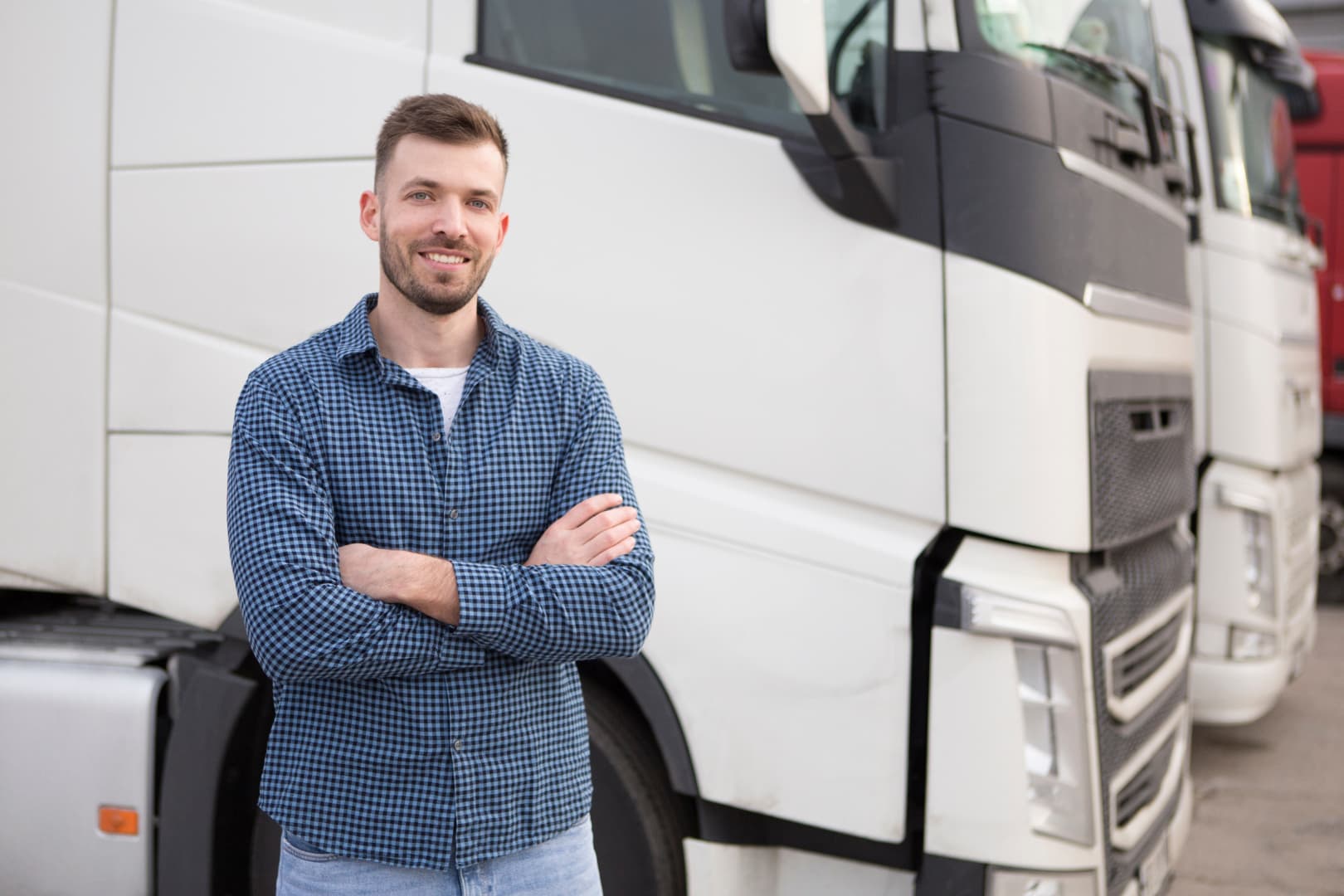 Light Truck Owner - VIM | Cover Light truck operator exploring tailored light truck insurance options to protect his business vehicles.